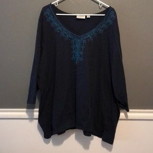 Avenue navy 3/4 sleeve tee 30/32